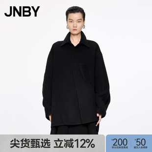 JNBY 领宽松5O0811430 江南布衣秋冬呢大衣衬衫