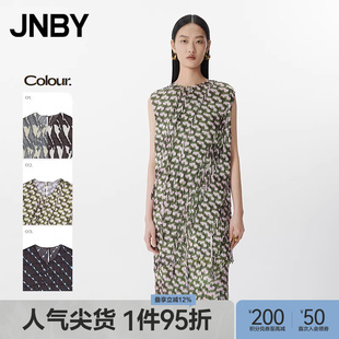 JNBY 江南布衣春夏连衣裙直筒通勤圆领无袖 5P4G11870 早春上新