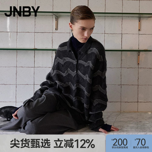 【秋冬上新】JNBY/江南布衣毛针织衫套头polo领毛衣毛衫5PA312640