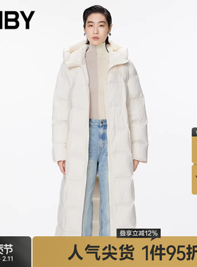 【95%白鸭绒】JNBY/江南布衣秋冬羽绒服超长款宽松休闲5OAC15170