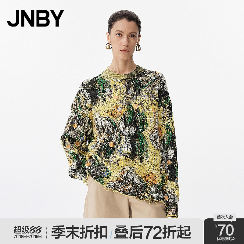 【商场同款】JNBY/江南布衣25春新品毛衫长袖套头圆领5P2313020