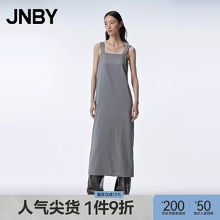 吊带连衣裙女格雷系优雅简约休闲宽松无袖 裙 江南布衣春秋季 JNBY
