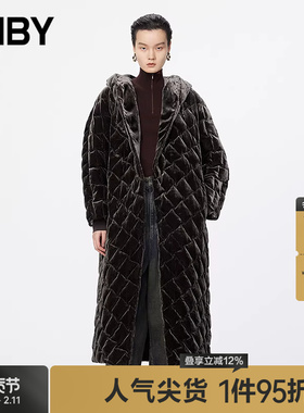 JNBY/江南布衣秋冬浴袍式长款羽绒服女5OBC15230