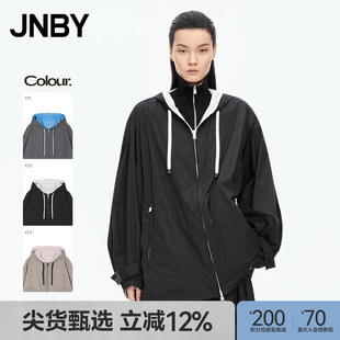 【秋冬上新】JNBY/江南布衣25秋新品风衣宽松连帽长袖5P8911700