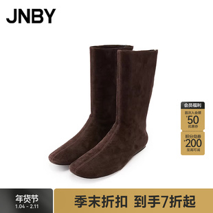 【商场同款】JNBY/江南布衣25冬新品中筒靴7P0M10050