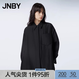棉衣A型宽松柔软轻薄舒适中长款 外套5N9B10420 江南布衣秋季 JNBY