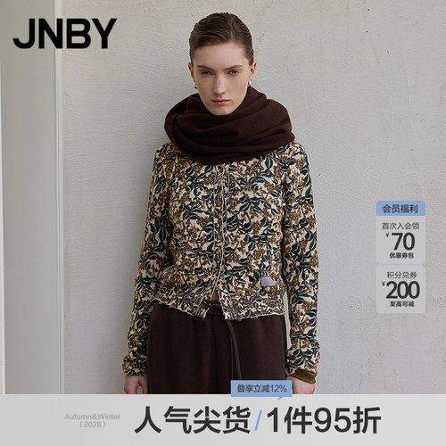 【秋冬上新】JNBY/江南布衣25冬毛针织衫开襟圆领5PB310900