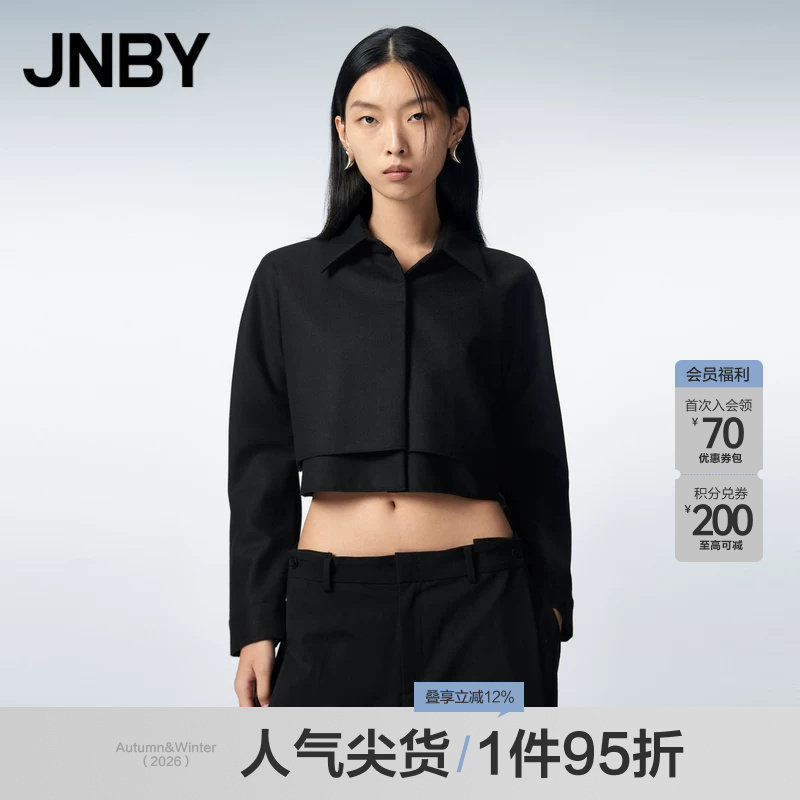 JNBY/江南布衣衬衫领夹克毛呢图片