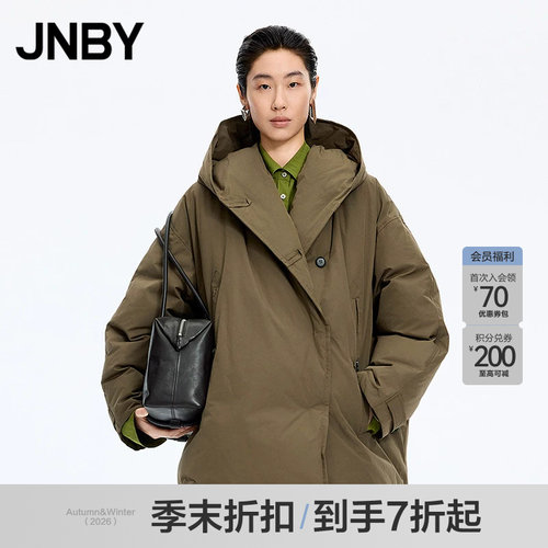 【季末折扣】JNBY/江南布衣26春新品羽绒服连帽宽松长袖5Q2C1588H