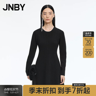 【季末折扣】JNBY/江南布衣26春新品连衣裙女圆领长袖5Q2G13490