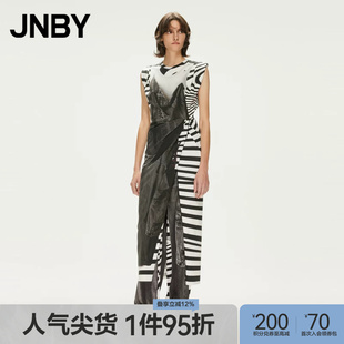 JNBY/江南布衣折扣春夏连衣裙女设计感衣服印花长款短袖裙子