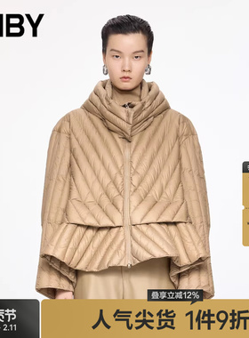 JNBY/江南布衣秋冬羽绒服连帽双层下摆休闲造型感外套5O0C12760