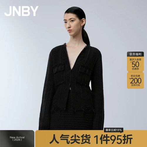 开襟休闲针织毛衫JNBY/江南布衣
