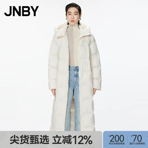 【95%白鸭绒】JNBY/江南布衣秋冬羽绒服超长款宽松休闲5OAC15170
