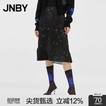 JNBY/江南布衣折扣秋冬印花半身裙碎花裙中长款H型优雅气质女