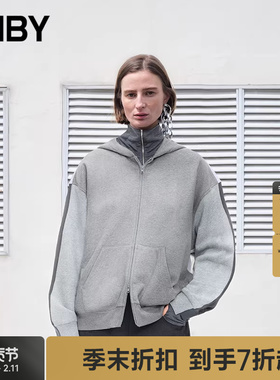 【商场同款】JNBY/江南布衣25冬新品卫衣宽松连帽开襟5PA413140