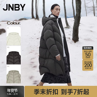 【商场同款】JNBY/江南布衣25冬新品羽绒服宽松直筒连帽5PAC10450