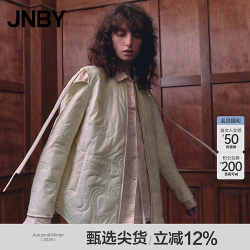 水波纹衍缝时髦无领棉衣