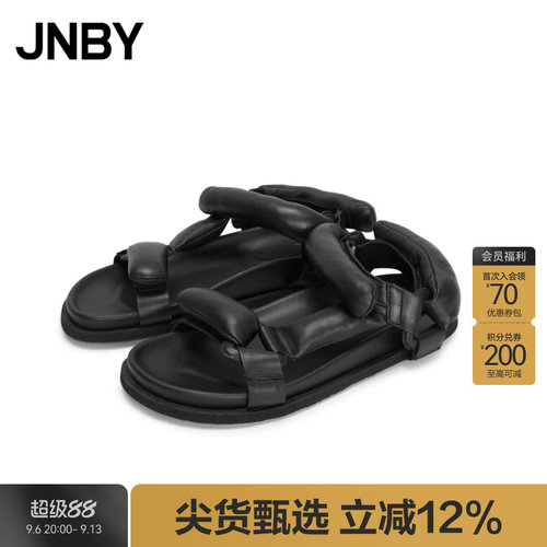 JNBY牛皮革凉鞋简约女鞋