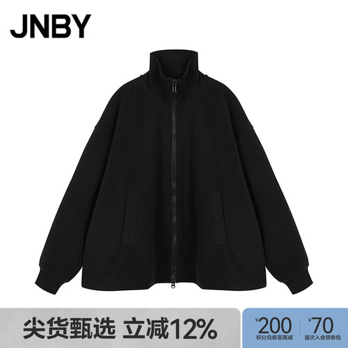 JNBY/江南布衣秋冬摇粒绒卫衣宽松立领A型套头通勤上衣5OB41597H