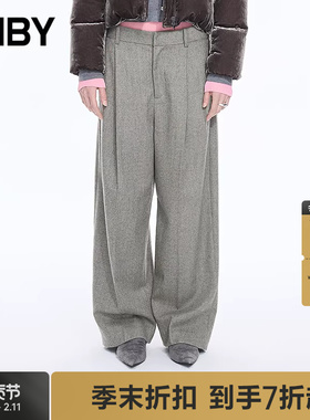 【商场同款】JNBY/江南布衣25冬新品休闲裤宽松阔腿女5P0E15150