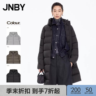 【商场同款】JNBY/江南布衣25冬新品羽绒服H型长袖连帽5P0C10010