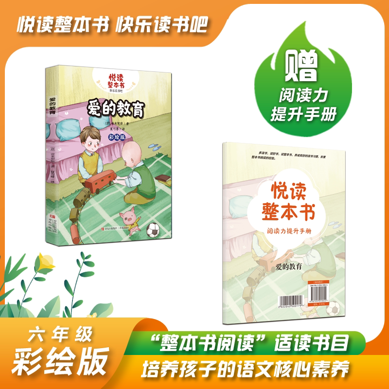 【6上全套】悦读整本书快乐读书吧小英雄雨来管桦童年高尔基著爱的教育亚米契斯著夏丐尊译阅读力手青岛出版社快乐读书吧正反书FB