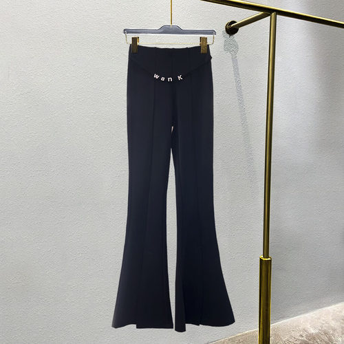 开叉喇叭裤女春秋微喇长裤子