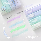 RosyPosy天使闪闪荧光笔高颜值彩色划重点记号笔学生用闪光标记笔