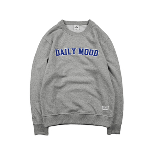 清一物志【DAILY MOOD】原创浅灰英文长袖卫衣