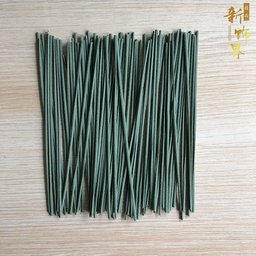 15 см проволочной цветочный стержень шелк сетка цветочный моделирование цветочный материал DIY полюс розовые розы зеленый железный проволочный цветочные ветви