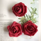 6-7cmpe Розовая Цветок DIY Монохромный цветок моделирование пены ручное украшение цветочное кольцо цветочное фальшивое цветок свадебные украшения