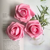 6-7cmpe Розовая Цветок DIY Монохромный цветок моделирование пены ручное украшение цветочное кольцо цветочное фальшивое цветок свадебные украшения