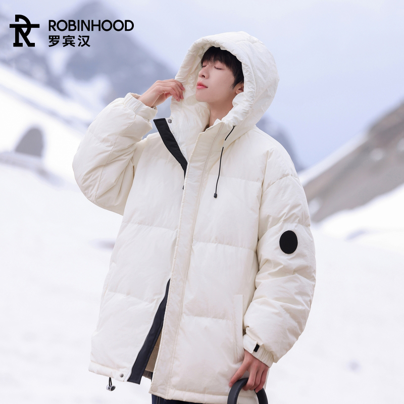 罗宾汉云朵羽绒服连帽冬季外套