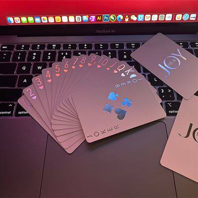 扑克牌高颜值马克龙迪尼奥扑克牌正反面烫银烫金工艺大小王区分版