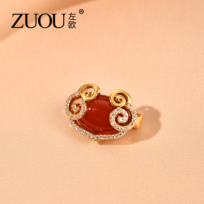 祥云如意胸针平安锁胸花别针胸针