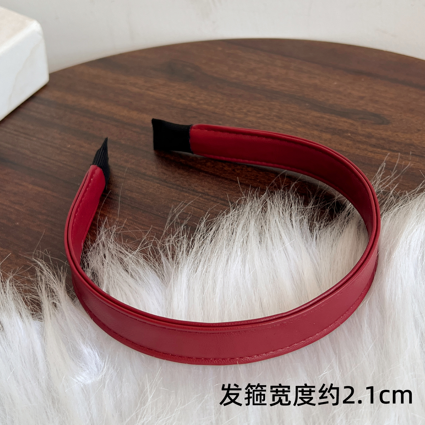 红色复古发箍细边气质高级感显白