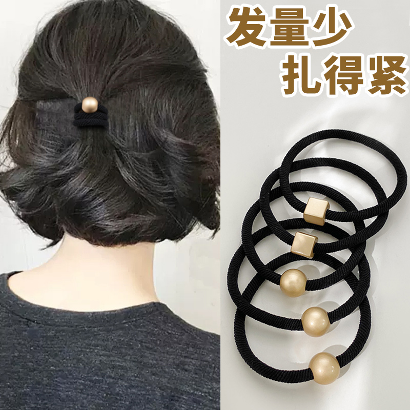 左欧发圈日韩皮筋女扎头发量少