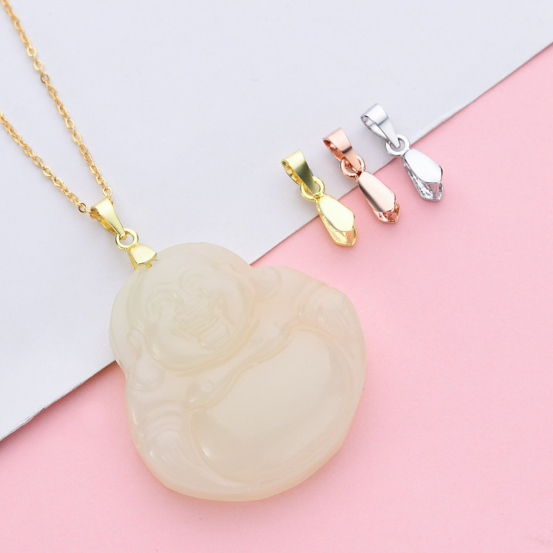 吊坠扣头万能镀18k金色翡翠玉扣挂绳配件不掉色珍珠佛玉项链接头,饰品/流行首饰/时尚饰品新,其他DIY饰品配件,淘宝优惠券,粉丝福利购,淘宝优惠卷