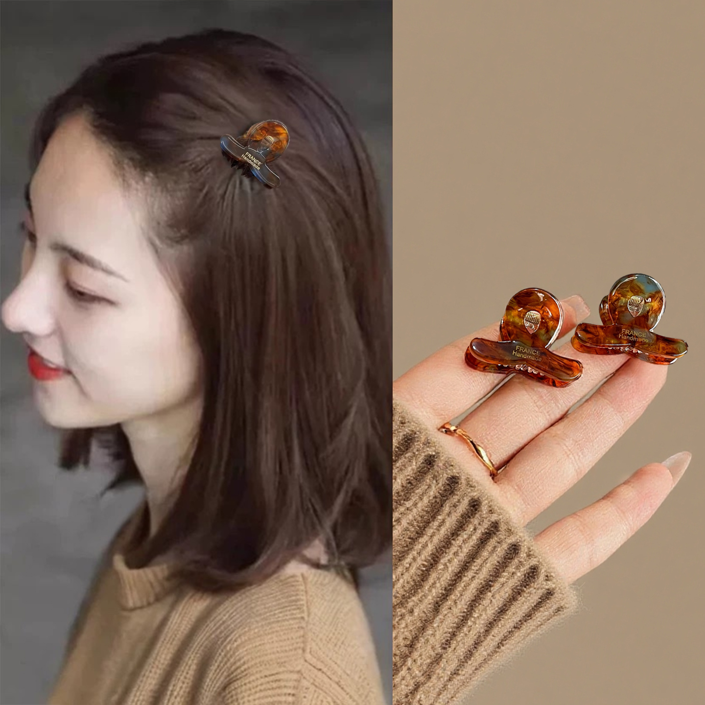 刘海尴尬期过渡小抓夹碎发夹