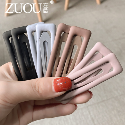 发卡加厚黑色方形bb夹网红女