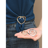 衣角扣打结扣t恤衬衫 下摆收腰丝巾扣环神器配饰高档收腰调节扣子