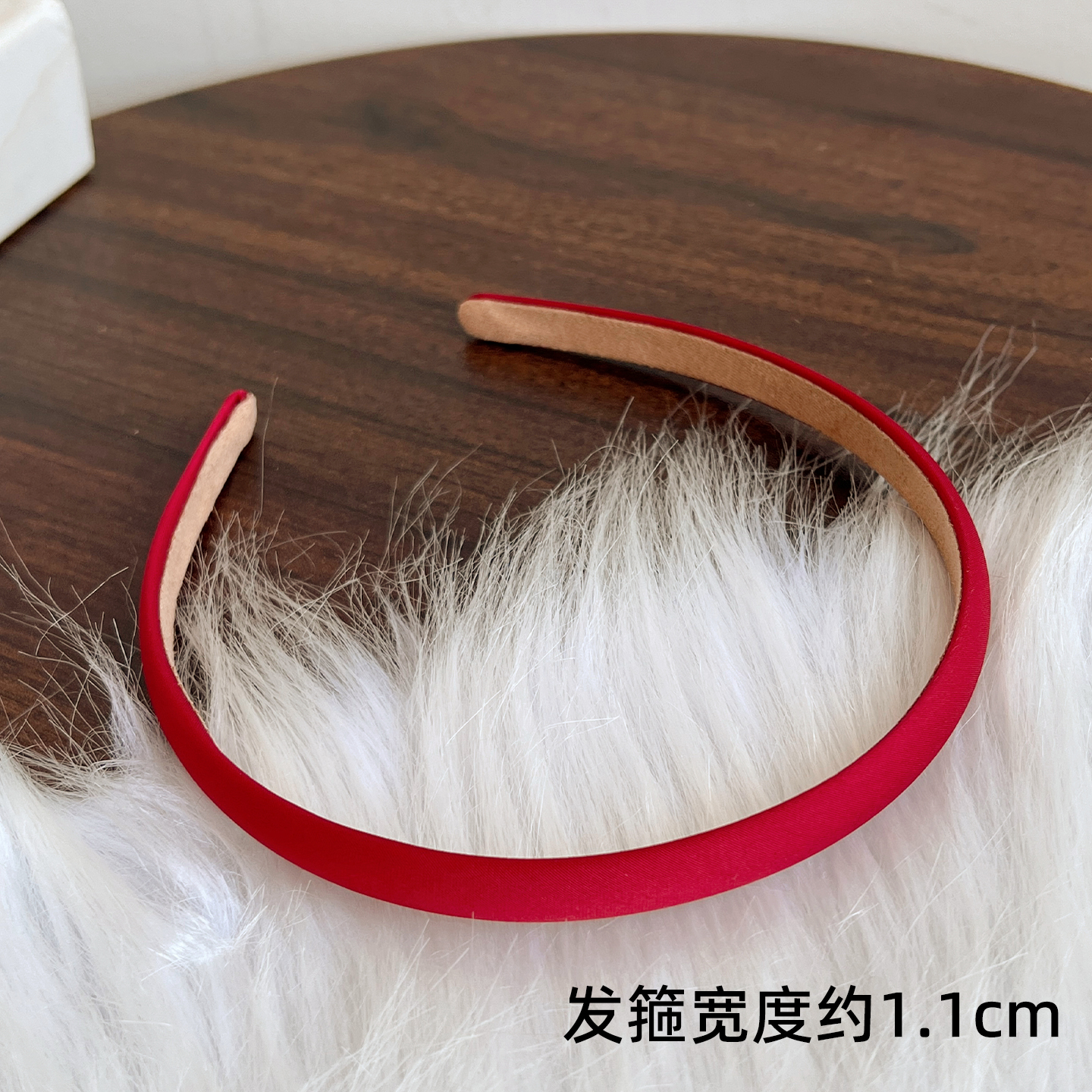 红色复古发箍细边气质高级感显白