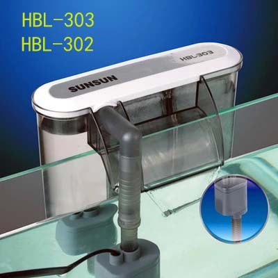 森森HBL-302/303过滤器三合一水族箱过滤器壁挂式小型过滤器