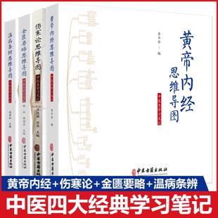 【全4册】中医四大经典中医生学习笔记 黄帝内经+伤寒论+金匮要略+温病条辨思维导图 郝征 阚湘苓9787515227009中医古籍出版社