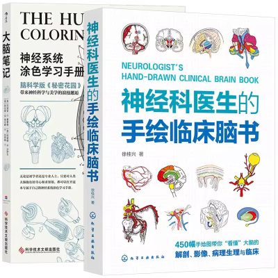 【全2册】神经科医生的手绘临床脑书+大脑笔记 化工出版社