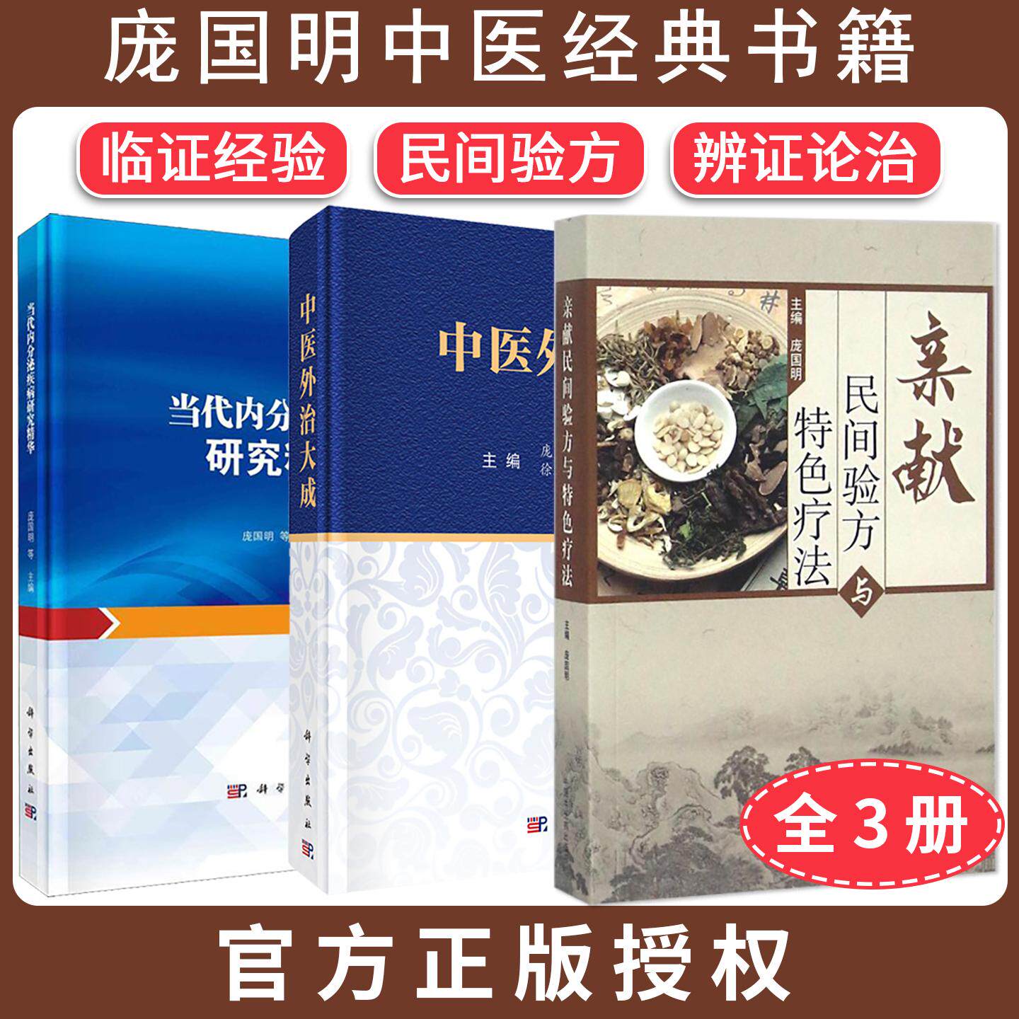 【全3册】亲献民间验方与特色疗法+中医外治大成+当代内分泌疾病研究精华 庞国明 编 中医书籍9787513235327 中国中医药出版社