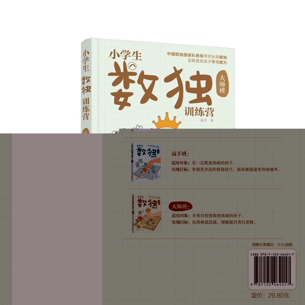 小学生数独训练营 大师班 数独游戏从入门到精通 四字数独六字数独变形数独 儿童青少年数独入门书籍 儿童思维逻辑推理训练游戏书