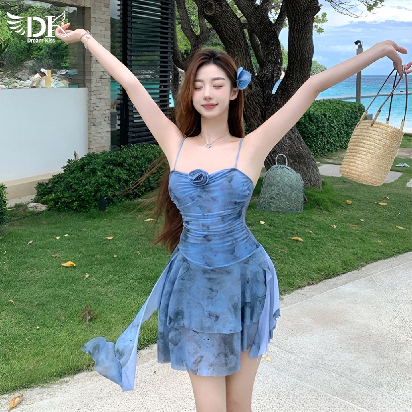 DK泳衣女2026新款性感连体泡温泉