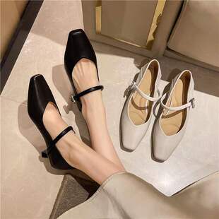 高级小香风里外头层羊皮小单鞋女2025春夏季新款真皮小众通勤女鞋